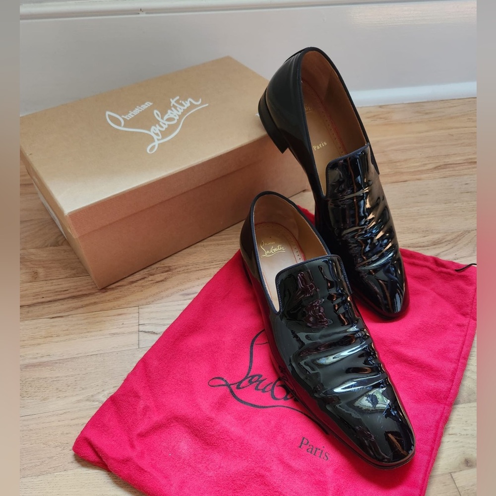 Christian Louboutin Black Dandelion Flat Loafers - Picture 3 of 6